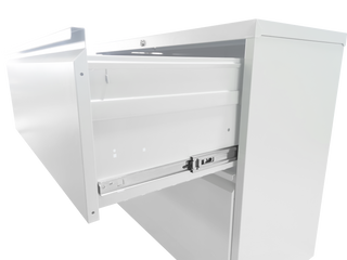 Sunvega 4 Drawer Metal Vertical File Cabinet with Lock for A4 Legal Letter Size