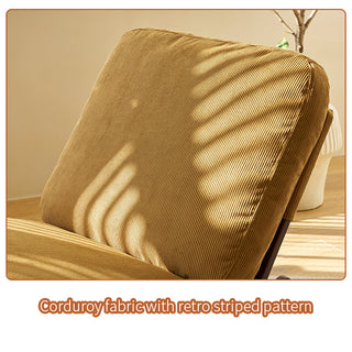 Sunvega Solid Wood Frame Corduroy Upholstery Glider Rocking Chair for Nursery