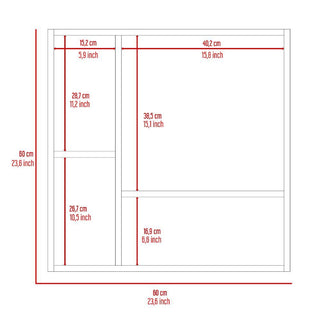 Sunvega Double Door Medicine Cabinet with Four Interior Shelves and Ample Mirror