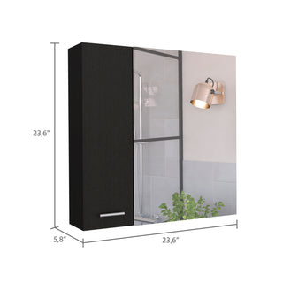 Sunvega Double Door Medicine Cabinet with Four Interior Shelves and Ample Mirror