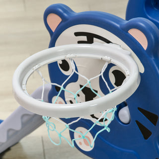 Sunvega 2 in 1 Indoor Toddler Slide with Basketball Hoop Toy for Kids 18-36 Months