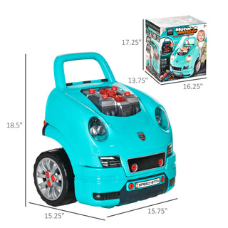 Sunvega 61-Piece Kids Mechanic Car Repair Set with Realistic Engine Sounds