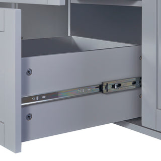 Sunvega Rolling Kitchen Island with Storage Cart, 3 Drawer and Slide-Out Shelf Design