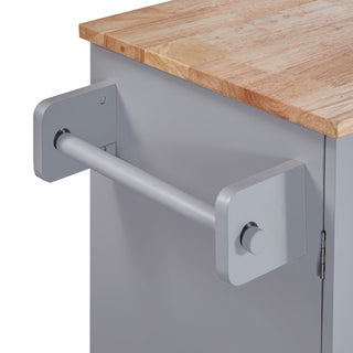 Sunvega Rolling Kitchen Island with Storage Cart, 3 Drawer and Slide-Out Shelf Design