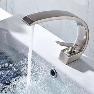 Sunvega Single Handle Waterfall Basin Faucet for Bathroom Sink in Chrome