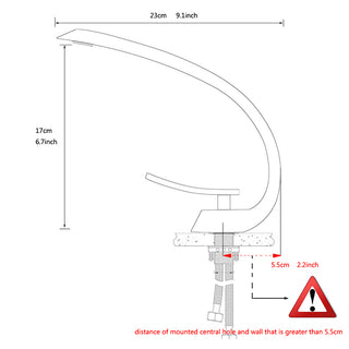 Sunvega Single Handle Waterfall Basin Faucet for Bathroom Sink in Chrome