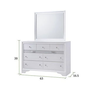 Sunvega Seven Drawer Wood Dresser with Spacious Storage for Bedroom