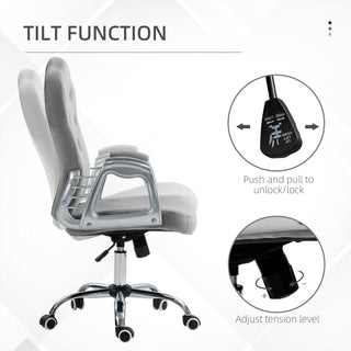 Sunvega Velvet Computer Chair with Tilt Function and Adjustable Height for Home Office