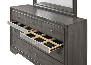 Sunvega Seven Drawer Wood Dresser with Spacious Storage for Bedroom