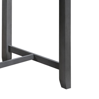 Sunvega Graham 36 Inch Gray Small Space Dining Table with USB Charging Ports and 3 Shelves