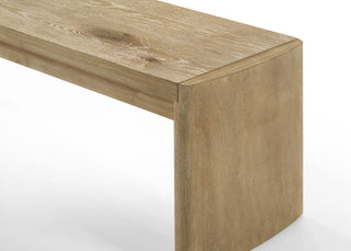 Sunvega Rubberwood and Oak Veneer Dining Bench with Rounded Edges