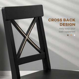 Sunvega Modern Farmhouse Cross Back Dining Chairs Set of 2 for Kitchen