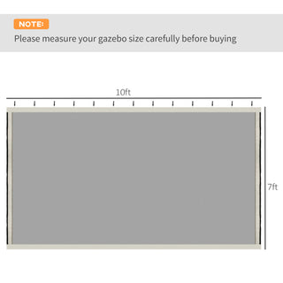 Sunvega 10x10 Gazebo Mesh Netting Screen Replacement with Zippers for Patio Porch