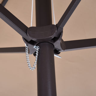 Sunvega 15ft Extra Large Double Sided Patio Umbrella with Crank Handle and Air Vents
