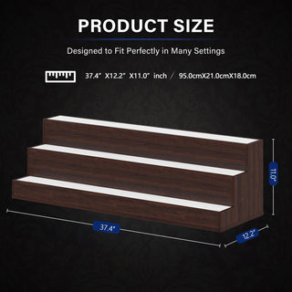 Sunvega 24 Inch Freestanding LED Lighted Liquor Bottle Display Shelf with App Remote Control