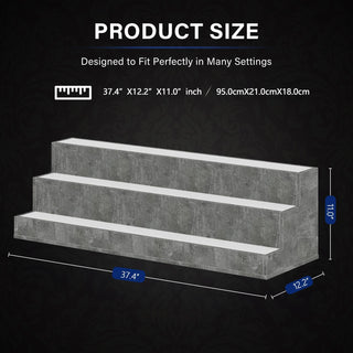 Sunvega 24 Inch Freestanding LED Lighted Liquor Bottle Display Shelf with App Remote Control