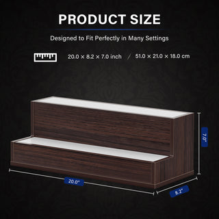 Sunvega 24 Inch Freestanding LED Lighted Liquor Bottle Display Shelf with App Remote Control