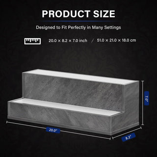 Sunvega 24 Inch Freestanding LED Lighted Liquor Bottle Display Shelf with App Remote Control