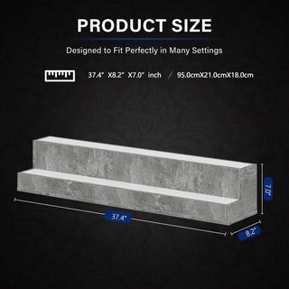 Sunvega 24 Inch Freestanding LED Lighted Liquor Bottle Display Shelf with App Remote Control