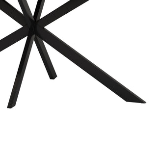 Sunvega Antique Wood Top Rectangular Stretch Dining Table with Storage Box and Black Iron Base