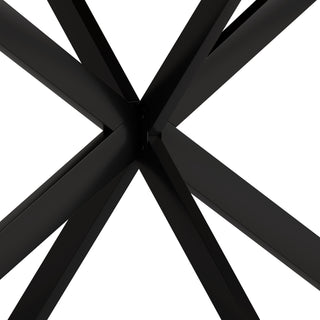 Sunvega Antique Wood Top Rectangular Stretch Dining Table with Storage Box and Black Iron Base