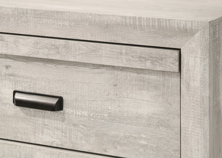 Sunvega Contemporary Dresser with Six Storage Drawers and Metal Hand Pull