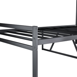Sunvega Metal Platform Bed Frame with Headboard for Modern Bedroom No Box Spring