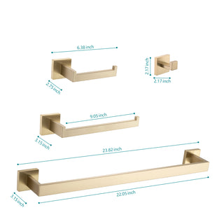 Sunvega Modern Safety Design Bathroom Hardware Set with Hidden Mounting Holes