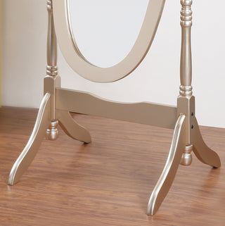 Sunvega Silver Cheval Mirror with Wood Frame for Traditional Decor Tilts