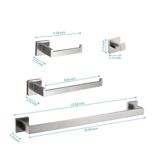 Sunvega Modern Safety Design Bathroom Hardware Set with Hidden Mounting Holes