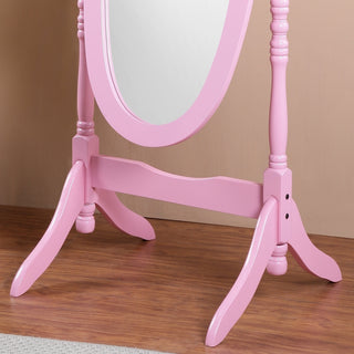 Sunvega Silver Cheval Mirror with Wood Frame for Traditional Decor Tilts