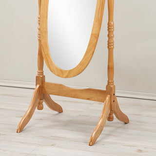 Sunvega Silver Cheval Mirror with Wood Frame for Traditional Decor Tilts