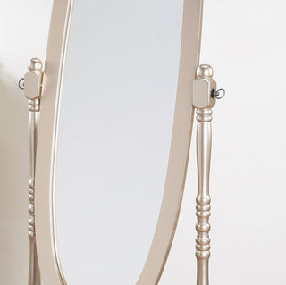 Sunvega Silver Cheval Mirror with Wood Frame for Traditional Decor Tilts
