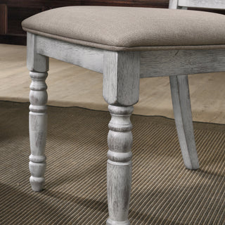 Sunvega Natural Ash Hardwood Dining Chair Set of 2 with Upholstered Seat Cushion