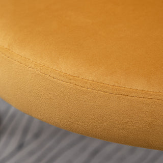 Sunvega Contemporary Velvet Upholstered Dining Chairs with Gold Metal Frame, Set of 2