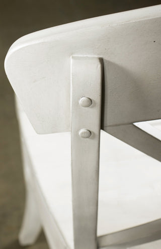 Sunvega Smoky White Finish X-Back Cottage Dining Side Chairs Set of 2