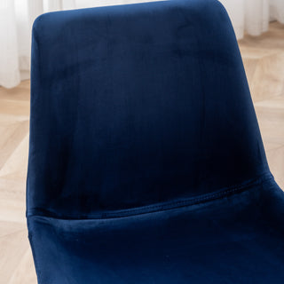 Sunvega Modern Velvet Dining Chair Set of 2 with Golden Plated Legs and Soft Velvet Upholstery
