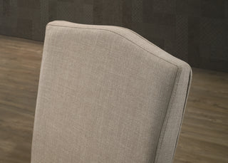 Sunvega Antique Gray Finish Upholstered Nailhead Trim Dining Chair Set of 2