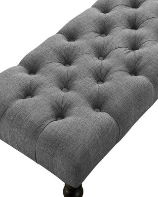 Sunvega Gray Tufted Upholstered Dining Chairs with Light Oak Finish