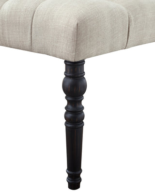 Sunvega Gray Tufted Upholstered Dining Chairs with Light Oak Finish