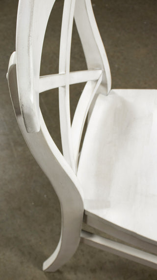 Sunvega Smoky White Finish X-Back Cottage Dining Side Chairs Set of 2