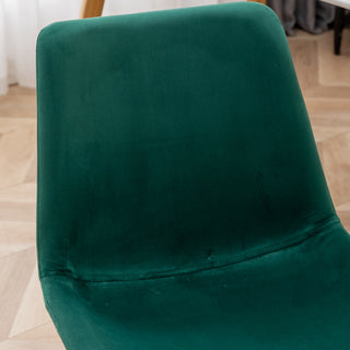 Sunvega Modern Velvet Dining Chair Set of 2 with Golden Plated Legs and Soft Velvet Upholstery