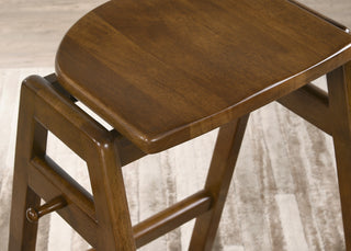 Sunvega Mid-Century Modern Stackable Wood Barstools with Contour Seat and Hook