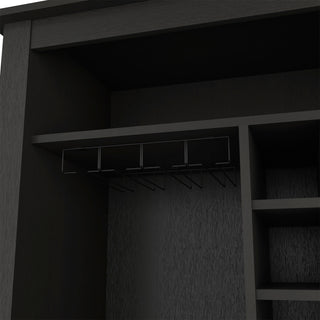 Sunvega Mojito Bar Cabinet with Open Drawer and Shelf in Black