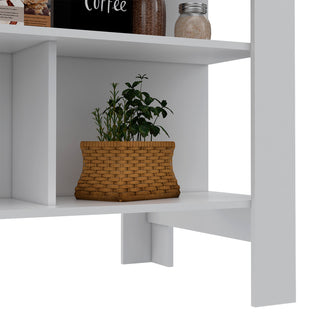 Sunvega Kitchen Island Table with Three Open Storage Shelves and Spacious Leg Room