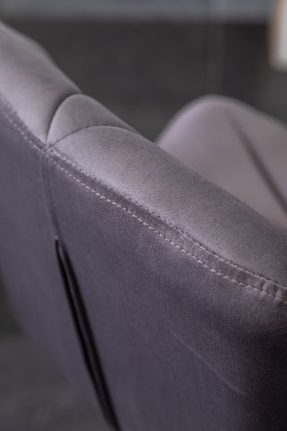 Sunvega Velvet Diamond Tufted Swivel Adjustable Height Barstool Set of 2 Gray