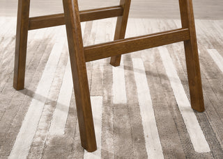 Sunvega Mid-Century Modern Stackable Wood Barstools with Contour Seat and Hook