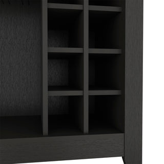 Sunvega Mojito Bar Cabinet with Open Drawer and Shelf in Black