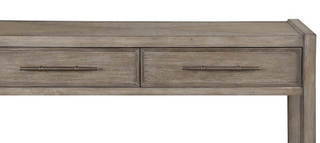Sunvega White Oak Finish Sofa Table with Two Drawers and One Shelf