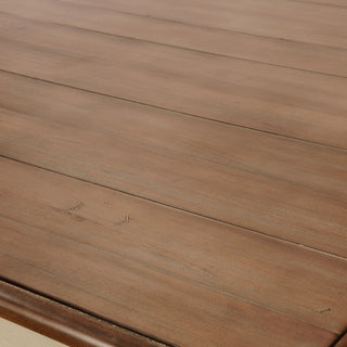 Sunvega Traditional Oak Dining Table With Extension Leaf And Turned Legs
